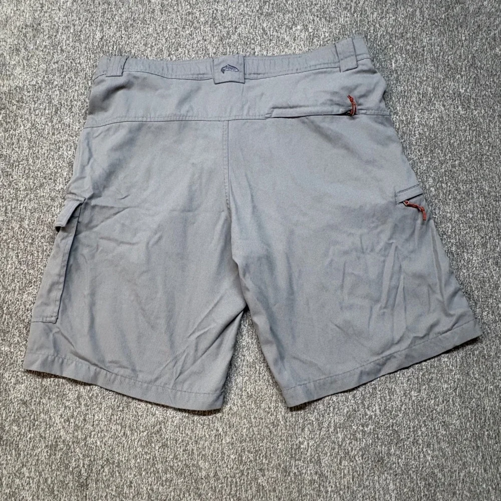 Simms‎ Fishing Products Mens Gray Nylon Cargo Fishing Shorts Size L 35 Waist